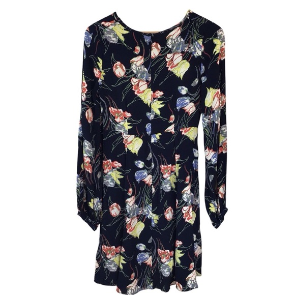 Bytimo Trailing Flowers Black Floral Long Sleeve Dress Size XS NEW - Picture 14 of 15